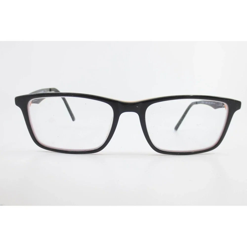 Skechers Logan SE1078-1 Rectangular Eyeglass Frames Black Orange 50-16-130 SKX